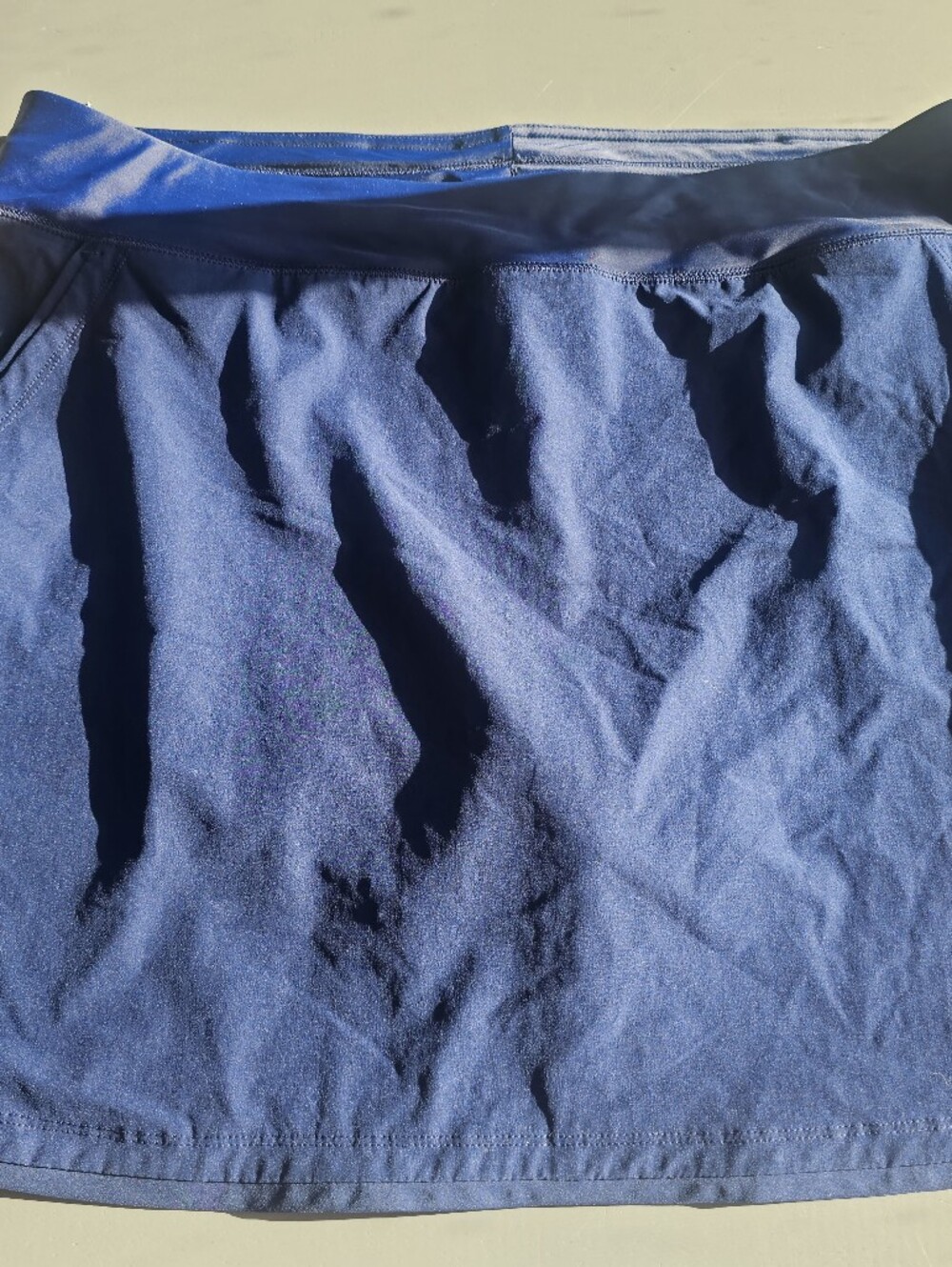 Womens Lands End NavySwim Skirt With Pockets  Sz 16